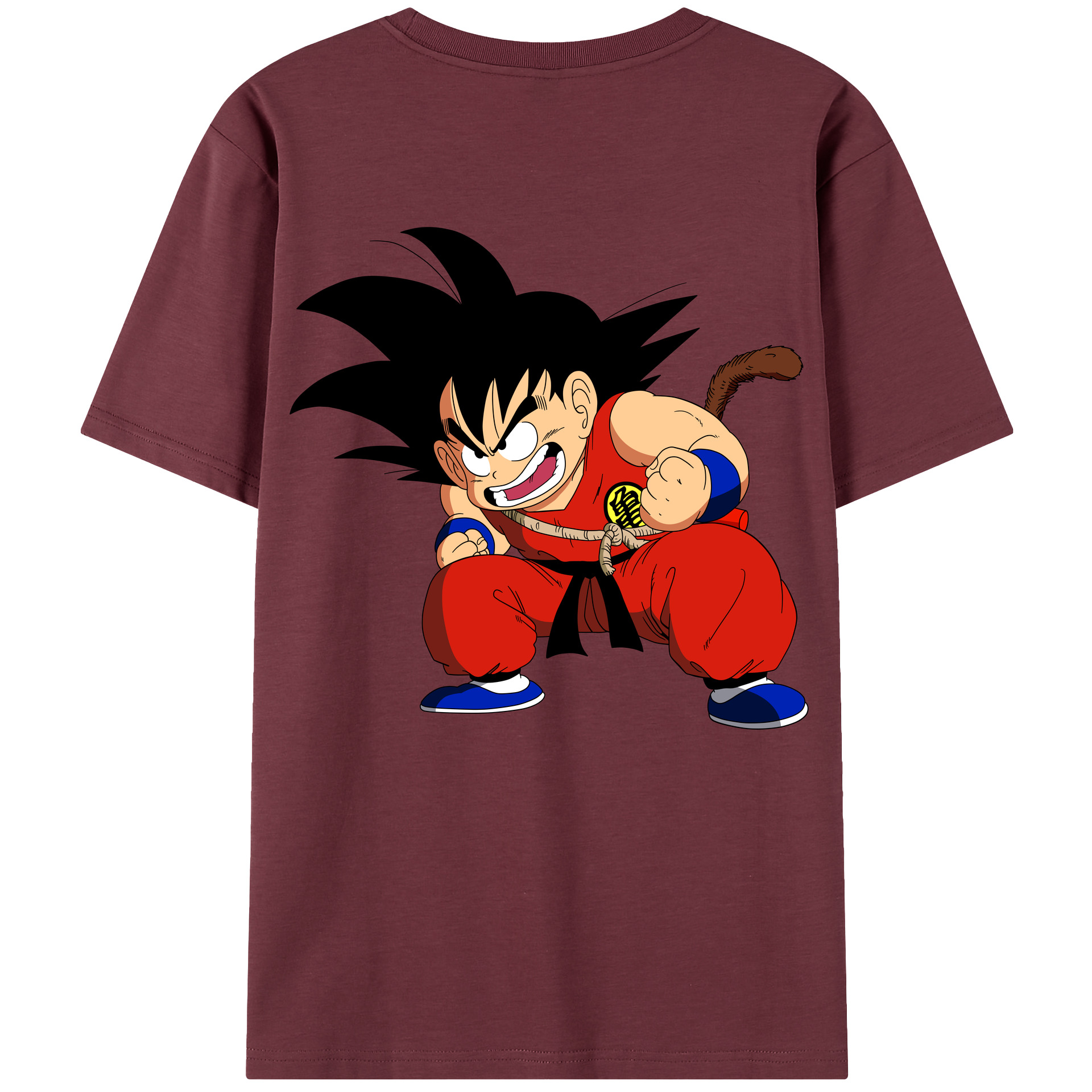 （画像用） ドラゴンボール 孫悟空（そん ごくう）Son Goku カカロット DRAGON BALL Kakarotto 綿100％半袖Tシャツ（背面プリント）